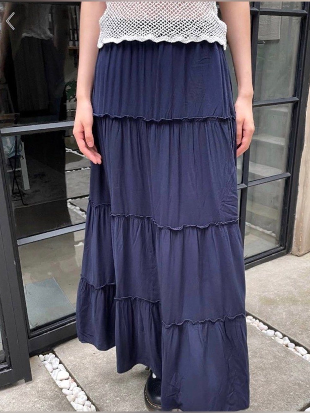 Brandy melville navy izzy skirt